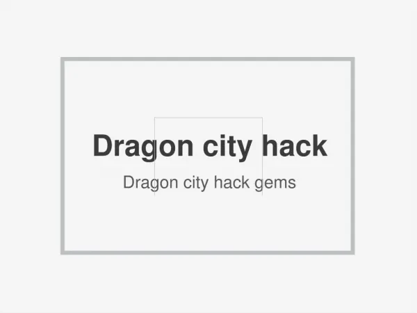 dragon city hack