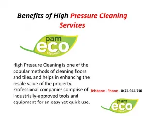 Benefits of High Pressure Cleaning Services