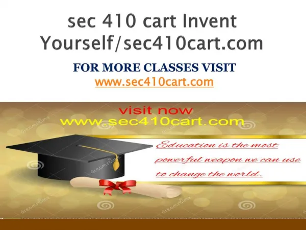 sec 410 cart Invent Yourself/sec410cart.com