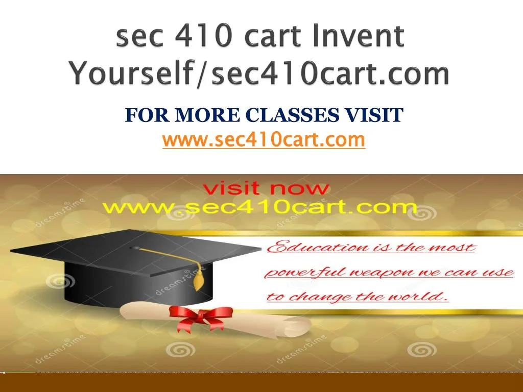 sec 410 cart invent yourself sec410cart com