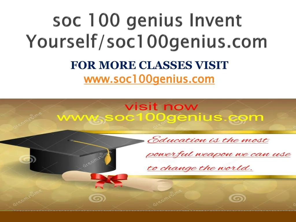 soc 100 genius invent yourself soc100genius com