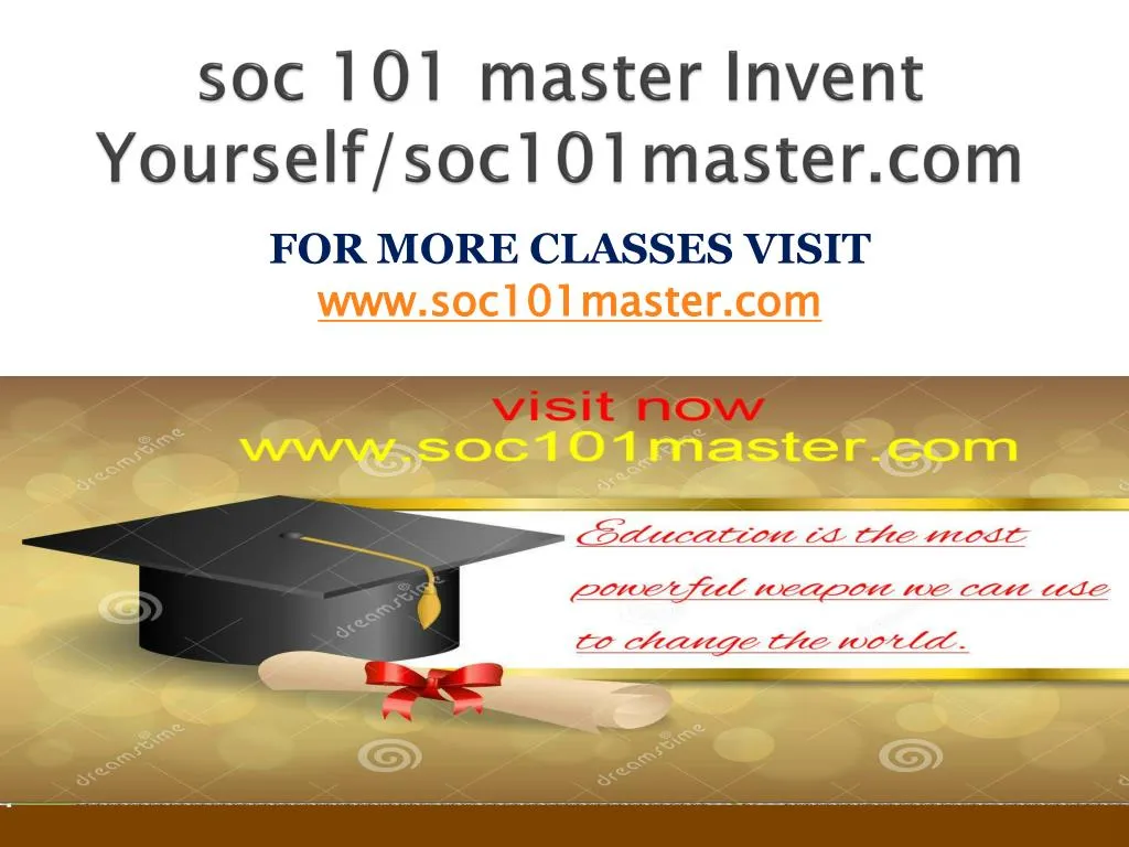 soc 101 master invent yourself soc101master com