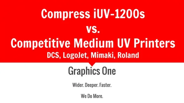 Compress iUV-1200s vs. Competitive Medium UV Printers