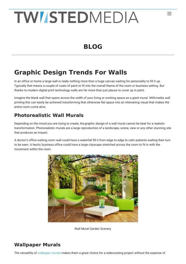 Graphic Design Trends For Walls