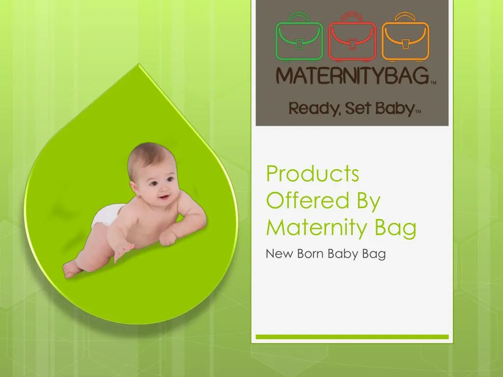 products offered by maternity bag