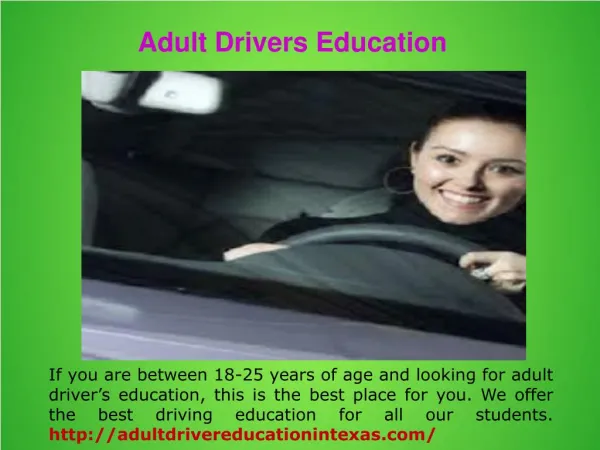 Texas Online Adult Driver ed