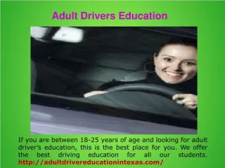 Texas Online Adult Driver ed - slide 1