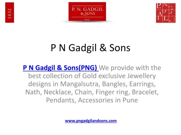 Gold Jewellery Shopping Pune | PNG | P N Gadgil and sons