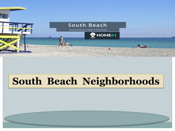 South Beach Neighborhoods