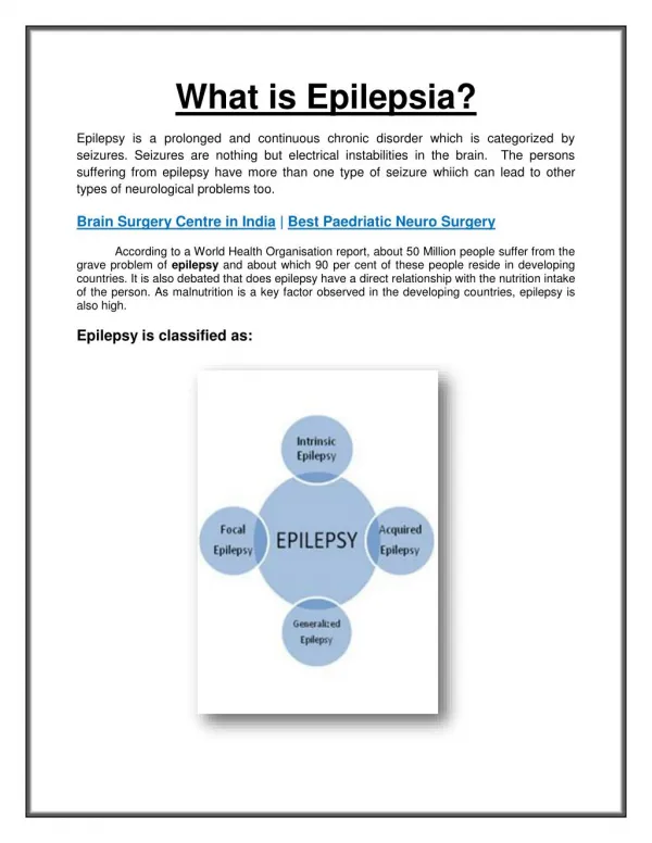 What is Epilepsia