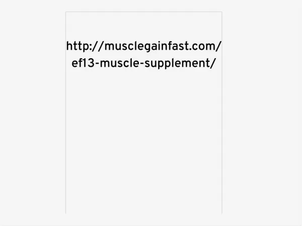 EF13 Muscle Supplement