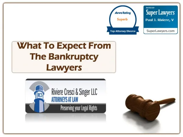 What To Expect From The Bankruptcy Lawyers
