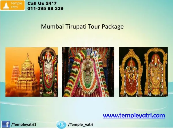 Mumbai Tirupati Tour Package