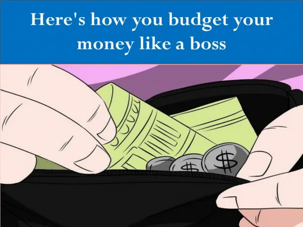 Here's how you budget your money like a boss