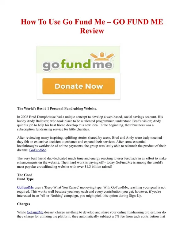 How To Use Go Fund Me