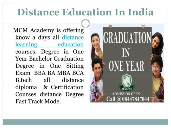 Distance Education