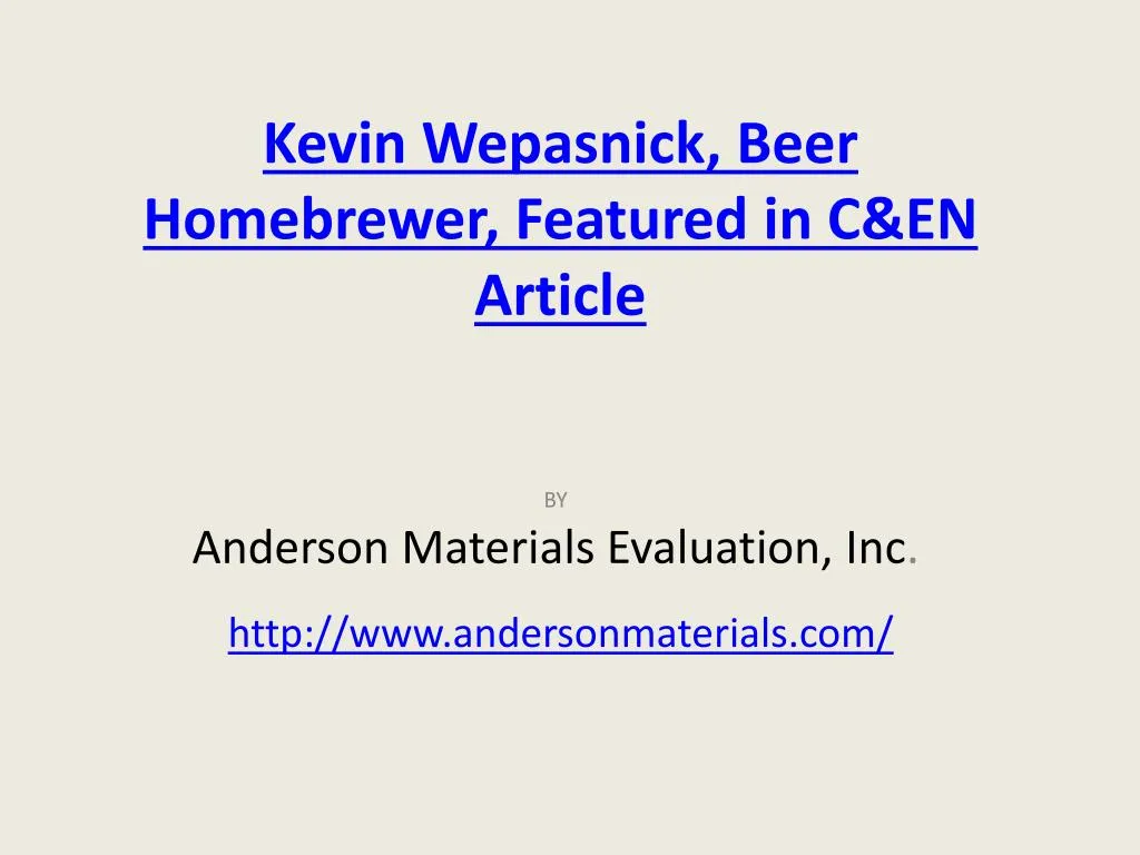 kevin wepasnick beer homebrewer featured in c en article