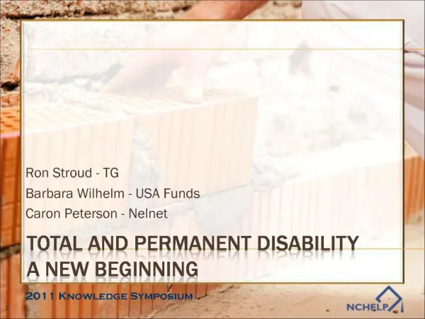 Total and Permanent Disability A New Beginning