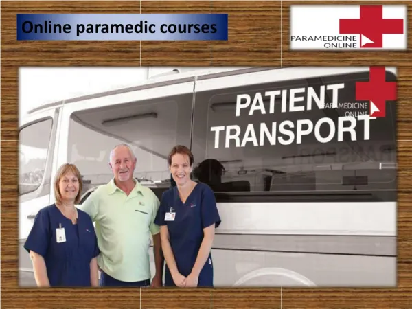 Online paramedic courses