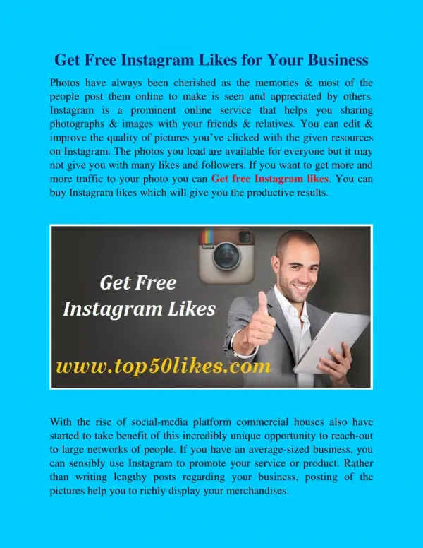 Get Free Instagram Likes for Your Business