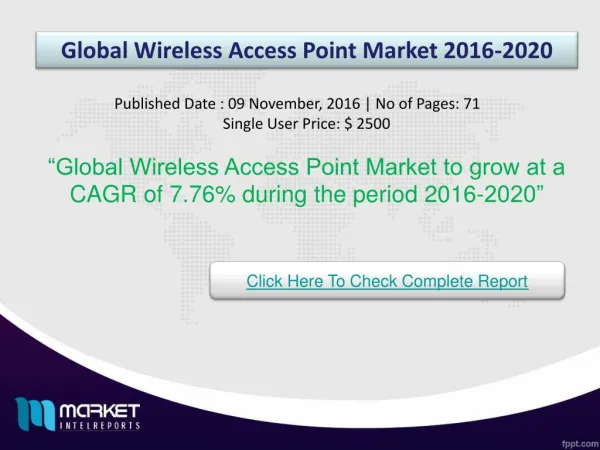 Global Wireless Access Point Market Trends & Growth 2020