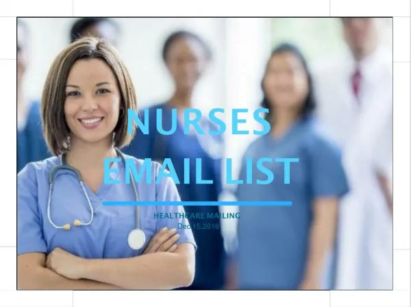 Nurses Email list to get high sales leads
