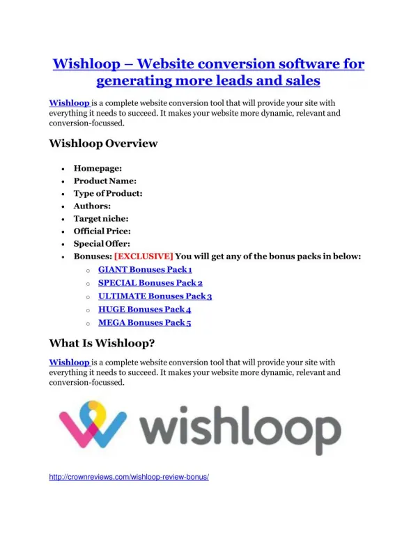 Wishloop review and MEGA $38,000 Bonus - 80% Discount