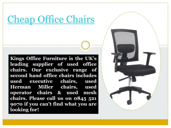 2nd Hand Office Furniture