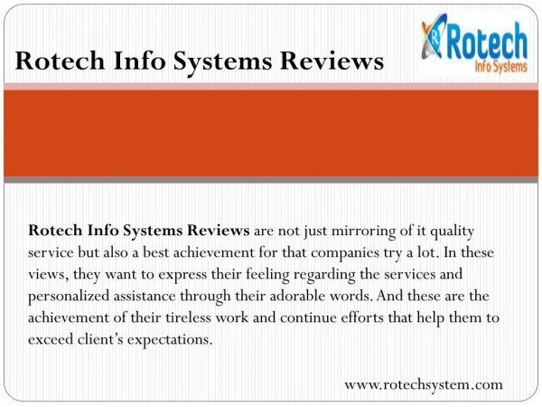 Rotech Info Systems Reviews