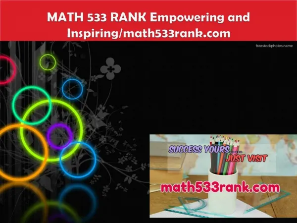 MATH 533 RANK Empowering and Inspiring/math533rank.com