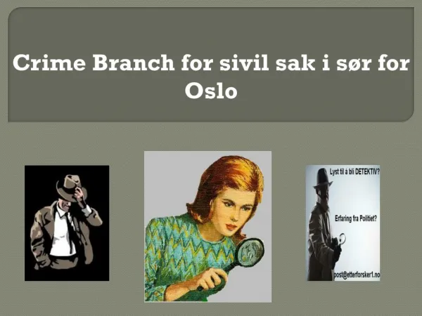 Crime Branch for sivil sak i sør for Oslo