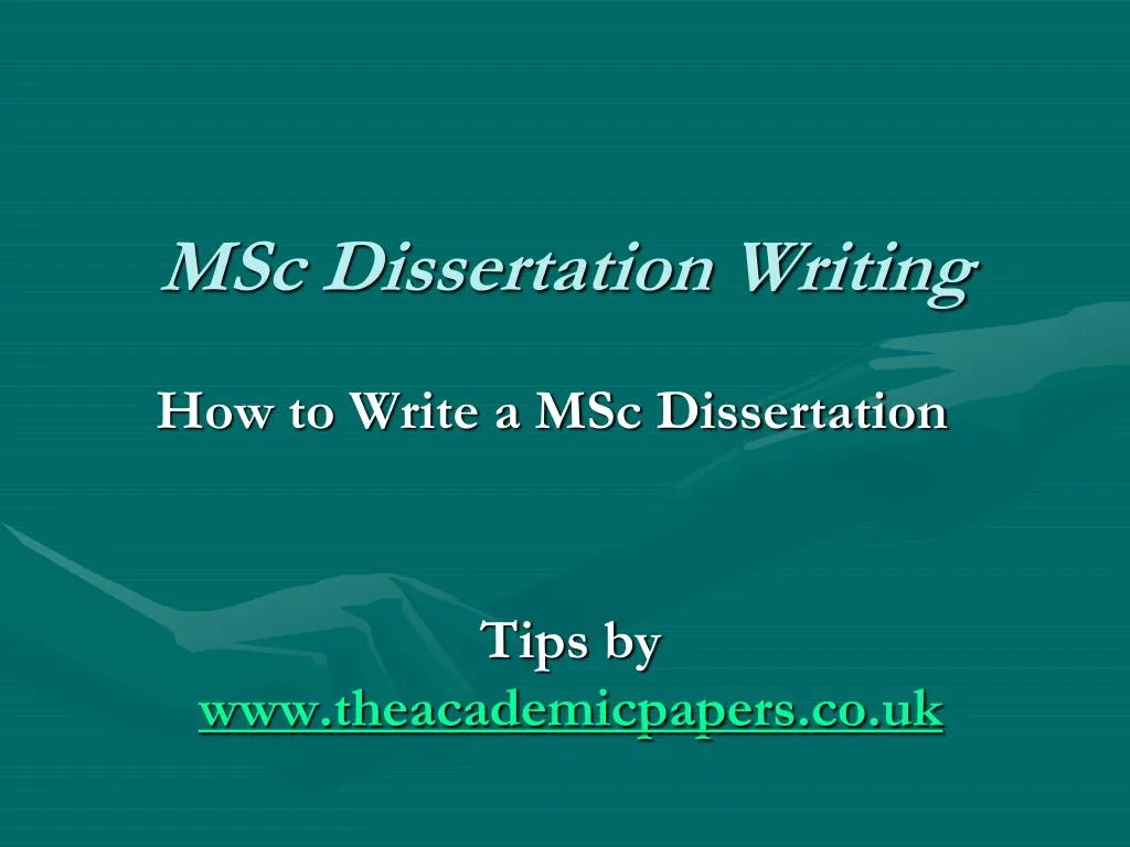 msc dissertation writing