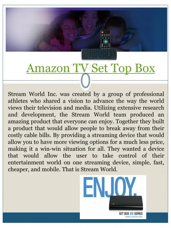 amazon tv set top box