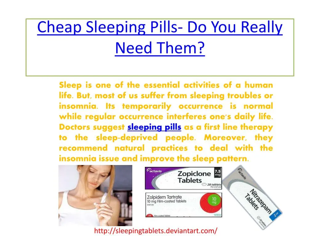 cheap sleeping pills do you really need them