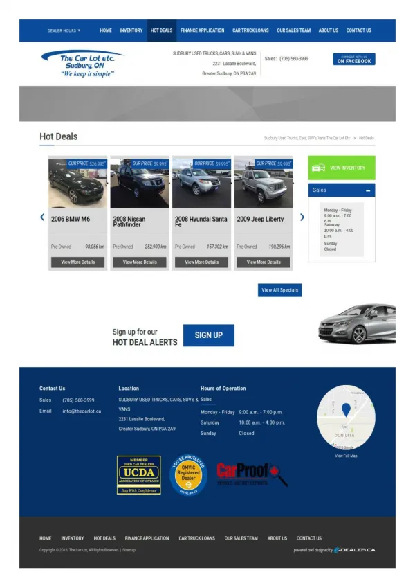 Used Car Financing Specials Offers in Sudbury