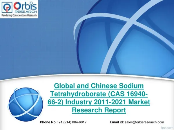 Global and Chinese Sodium Tetrahydroborate (CAS 16940-66-2) Industry 2016 Market Research Report
