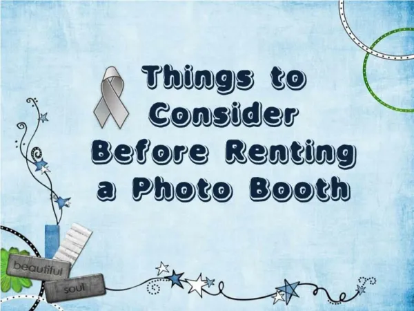 Things to Consider Before Renting a Photo Booth