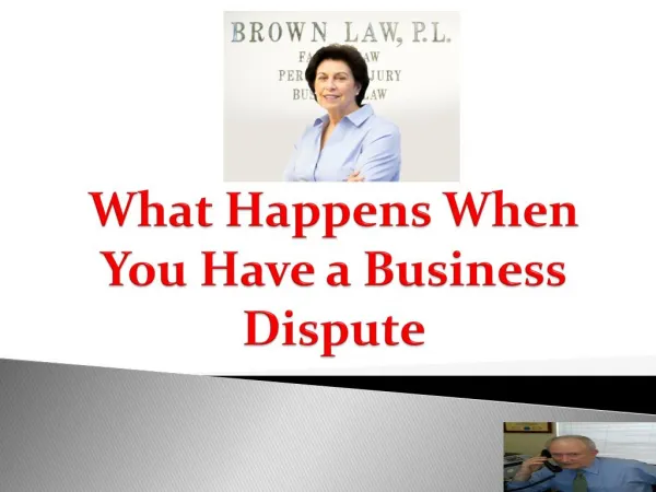 What Happens When You Have a Business Dispute
