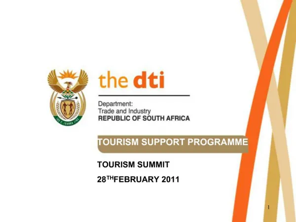 TOURISM SUPPORT PROGRAMME TOURISM SUMMIT 28TH FEBRUARY 2011