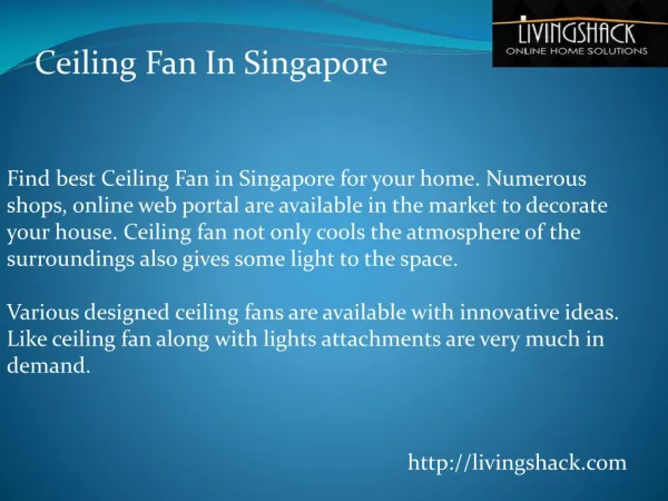 Ceiling Fan in Singapore