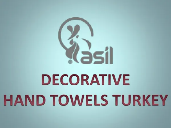 Decorative Hand Towels Turkey