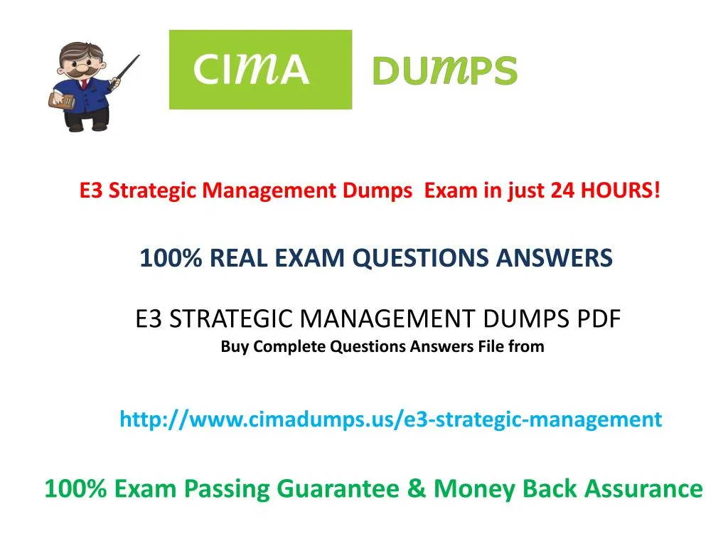 e3 strategic management dumps exam in just 24 hours