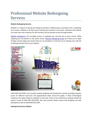 Professional Website Redesigning Services - slide 1