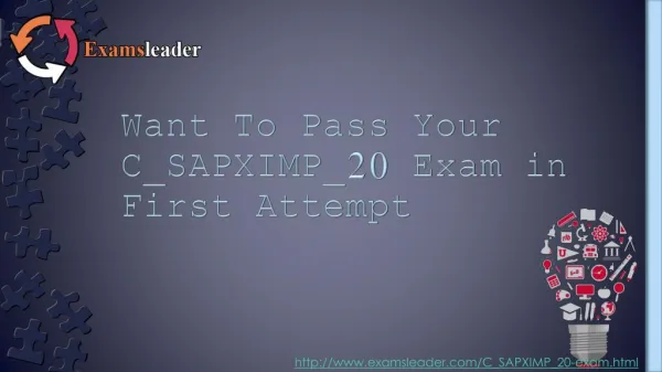 Examsleader C_SAPXIMP_20 Questions Answers