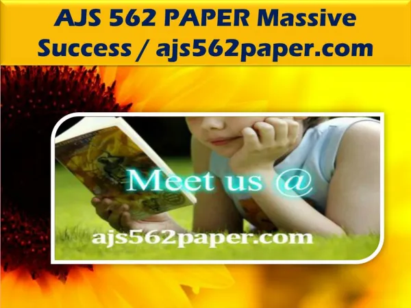 AJS 562 PAPER Massive Success / ajs562paper.com