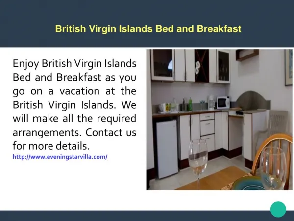 British Virgin Islands Bed and Breakfast