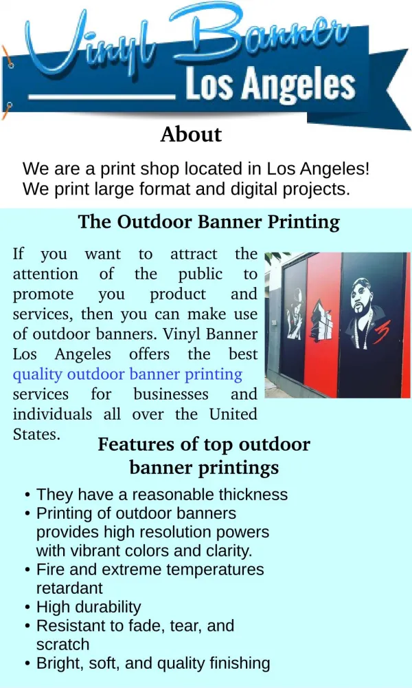 The Outdoor Banners & Affordable High Quality Banner Printing