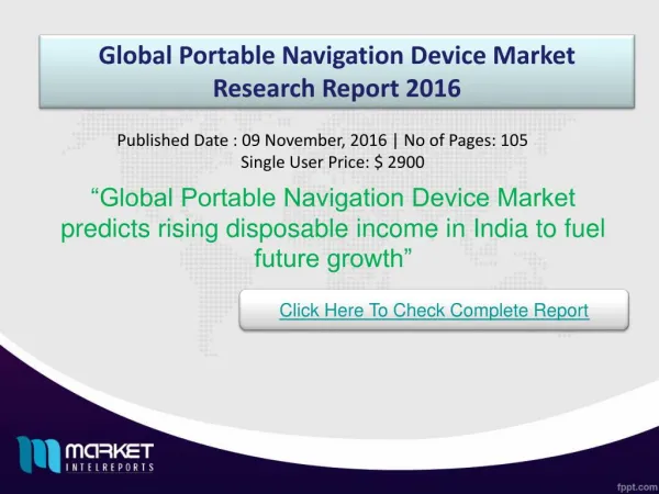 Global Portable Navigation Device Market: Amerijet approves GPS tracker to ensure cargo safety