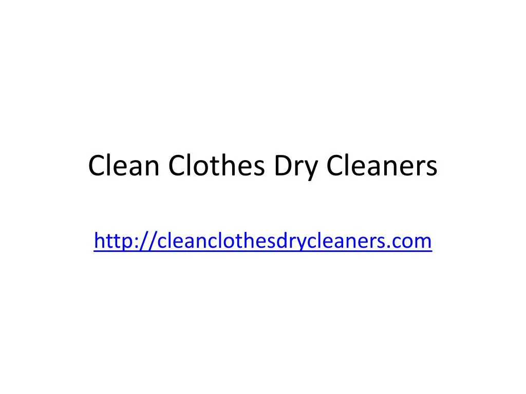 clean clothes dry cleaners
