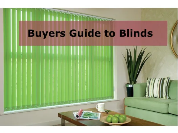 Buyers Guide to Blinds